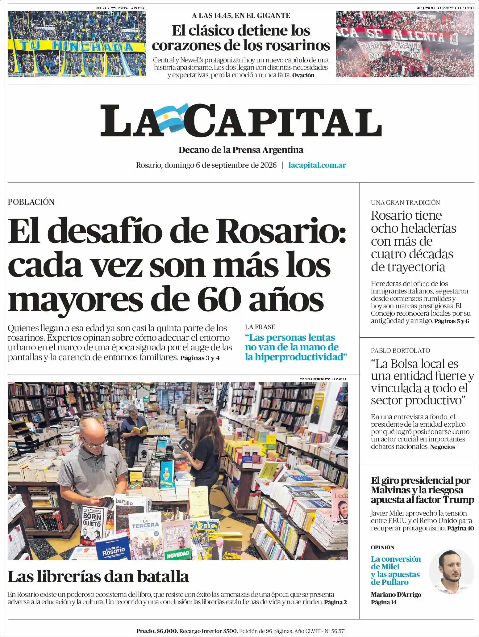 Evolucion Streaming | MARÍA ESTER - Tapa del diario La Capital Rosario