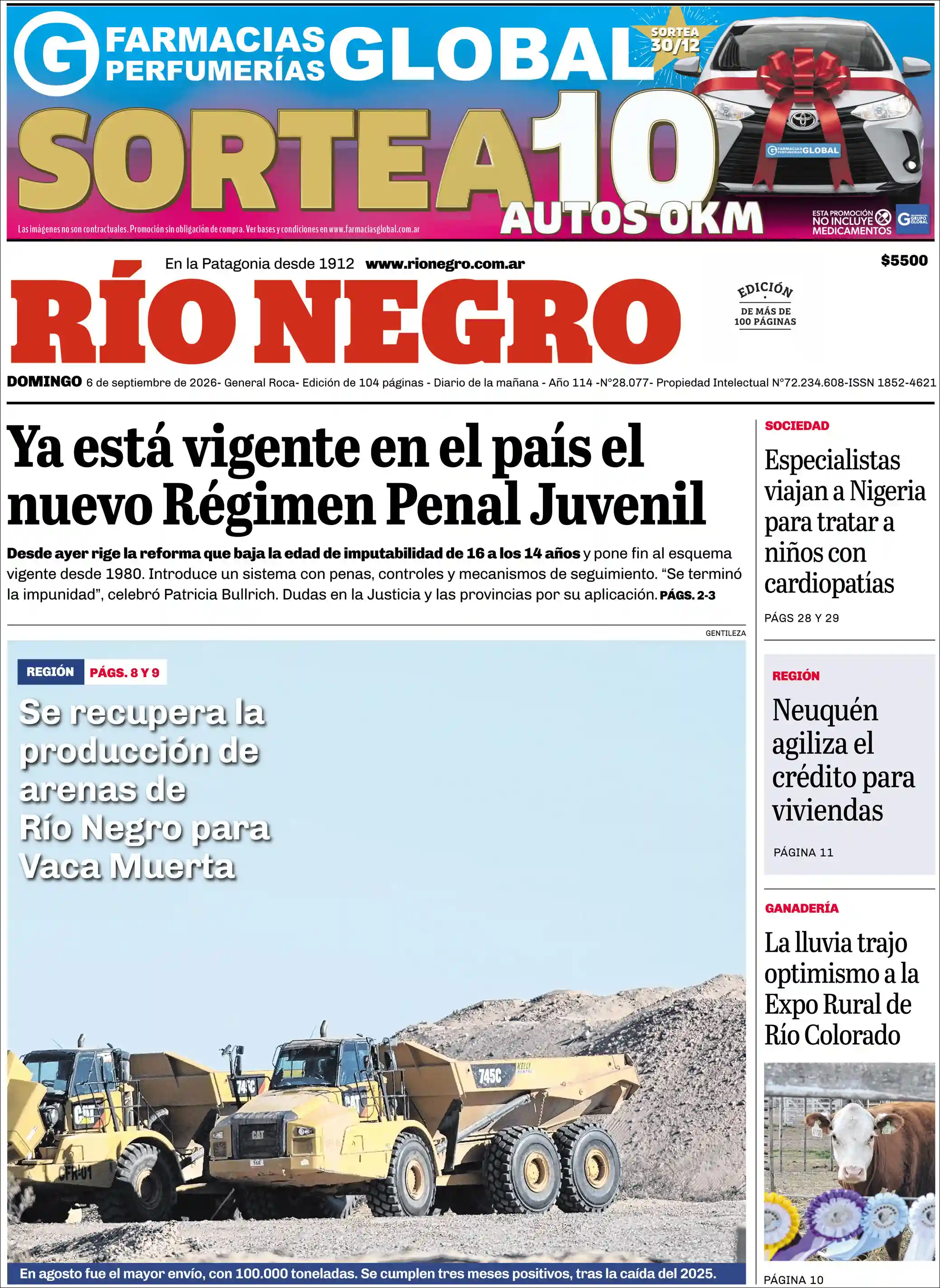 Evolucion Streaming | MARÍA ESTER - Tapa del diario Rio Negro