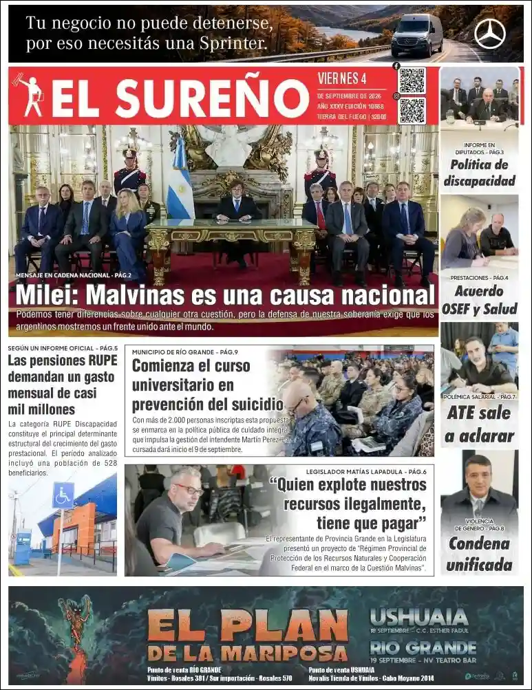 Evolucion Streaming | MARÍA ESTER - Tapa del diario El Sureño