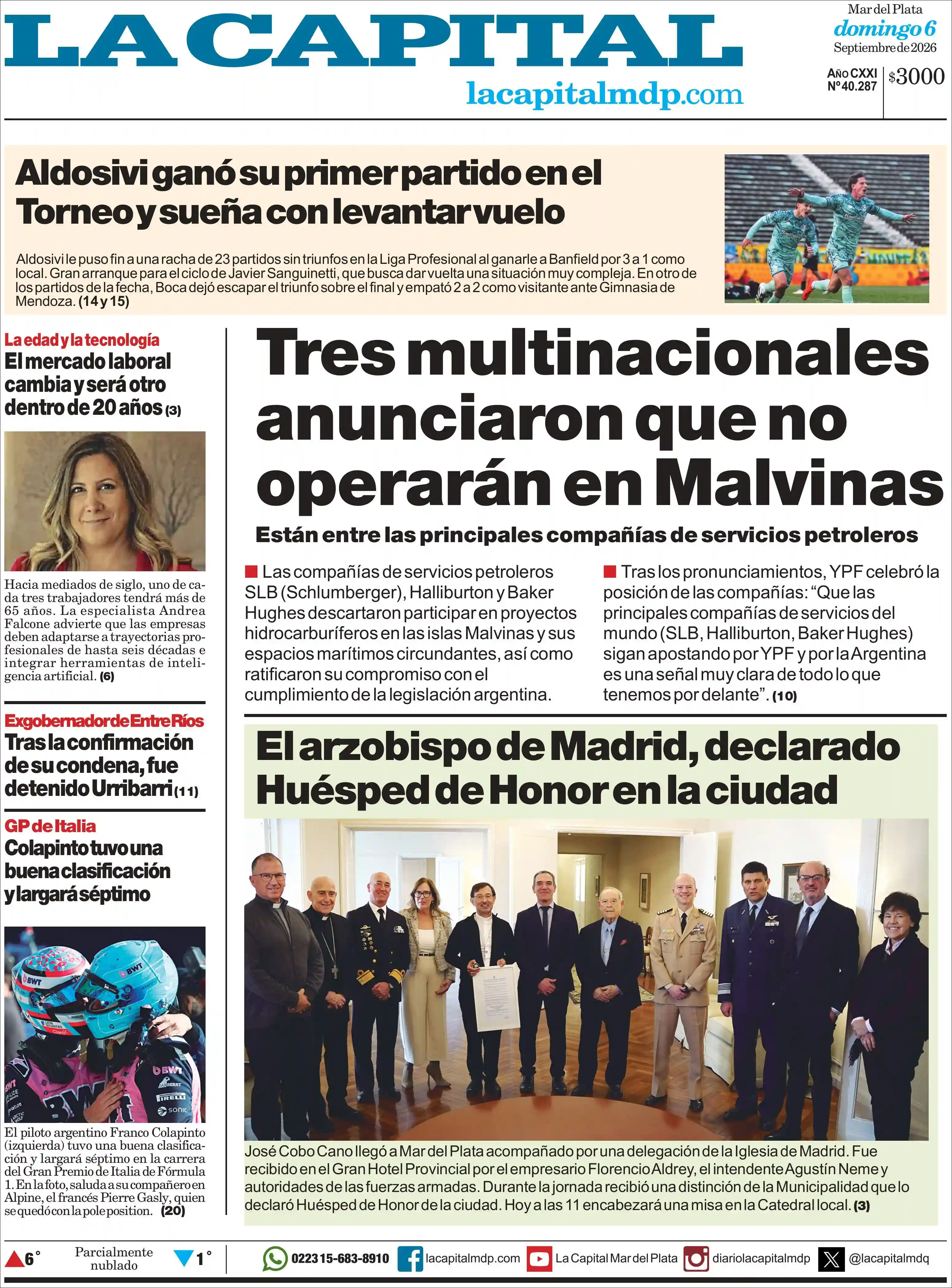 Evolucion Streaming | MARÍA ESTER - Tapa del diario La Capital