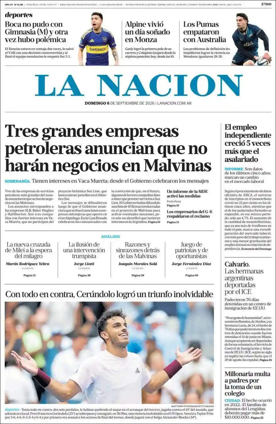 Evolucion Streaming | MARÍA ESTER - Tapa del diario Nacion